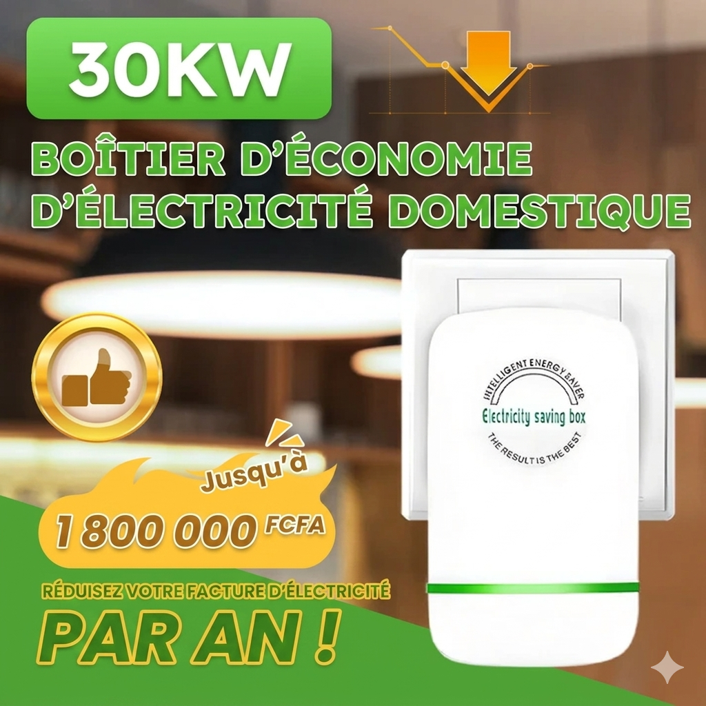 🏠 Offre à durée limitée : 50 % de réduction ! Assurez-vous un approvisionnement en électricité sans souci pour votre foyer. Cet appareil de 30 kW gère automatiquement l'efficacité de vos appareils électroménagers.🌟🔌